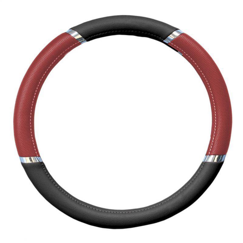 Red and black steering wheel cover