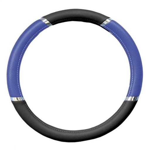 [FZCV03] Black and blue steering wheel cover