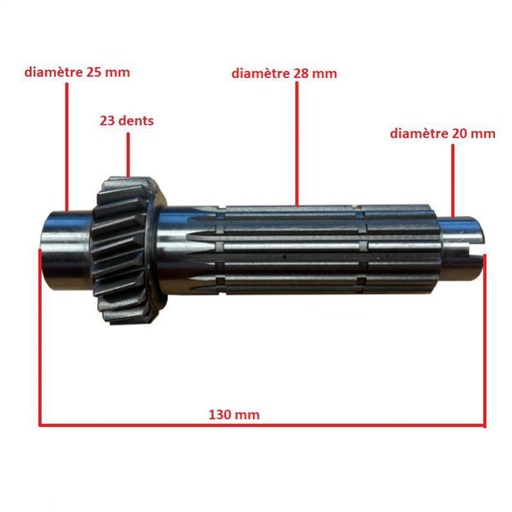 [F0040000752] Comex 23-tooth secondary shaft